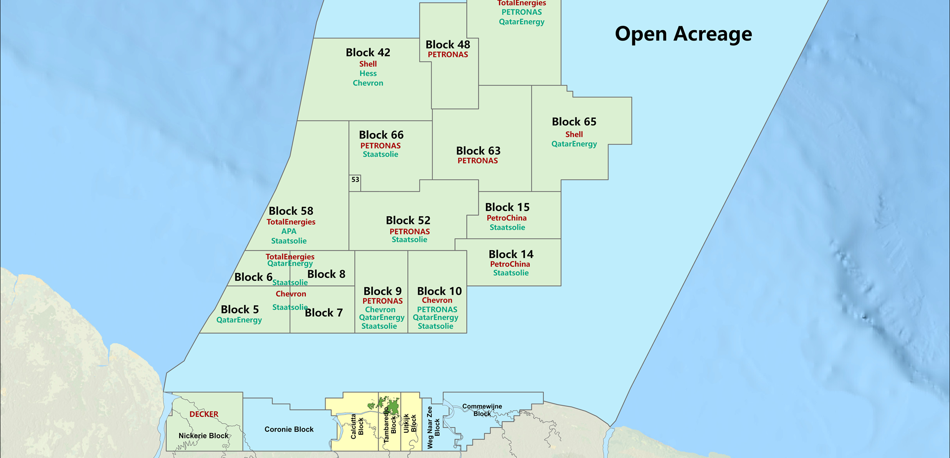 Oil Rig Map Blocky Staatsolie - Suriname's National Energy, Oil & Gas Company - PETRONAS ...
